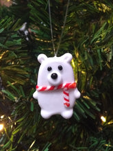 Glass Christmas Polar Bear Tree Decoration