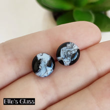 Black & Blue Marble Studs V.1