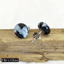 Black & Blue Marble Studs V.1