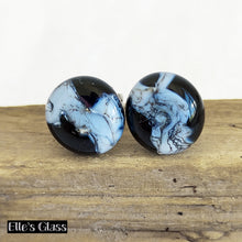 Black & Blue Marble Studs V.1