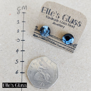Black & Blue Marble Studs V.2