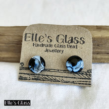 Black & Blue Marble Studs V.2