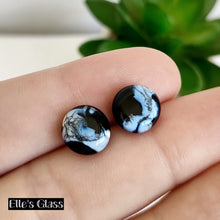 Black & Blue Marble Studs V.2