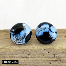 Black & Blue Marble Studs V.2