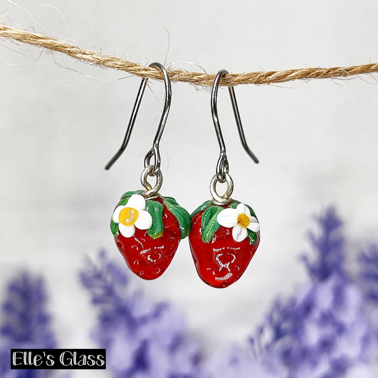 Strawberry earrings hotsell