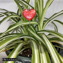 Glitter Glass Heart - Red