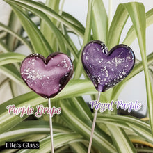 Glitter Glass Heart - Purple Grape