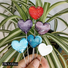 Glitter Glass Heart - Royal Purple